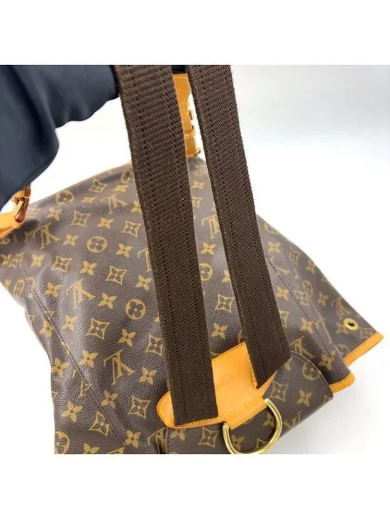 Louis Vuitton Montsouris GM Monogram Leather Brown Backpack Gold - Picture 5 of 15